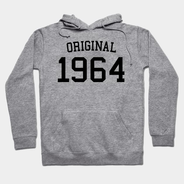 Original 1964 - Cool 58 Years Old, 58th Birthday Gift For Men & Women Hoodie by Art Like Wow Designs